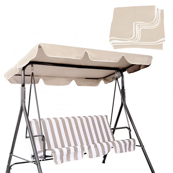 XIBUFE 2026 New Swing Canopy Replacement,56"X47" Outdoor Swing Canopy Replacement,Canopy Only Outdoor Patio Swing Canopy Replacement Porch Top Cover for Seat Furniture