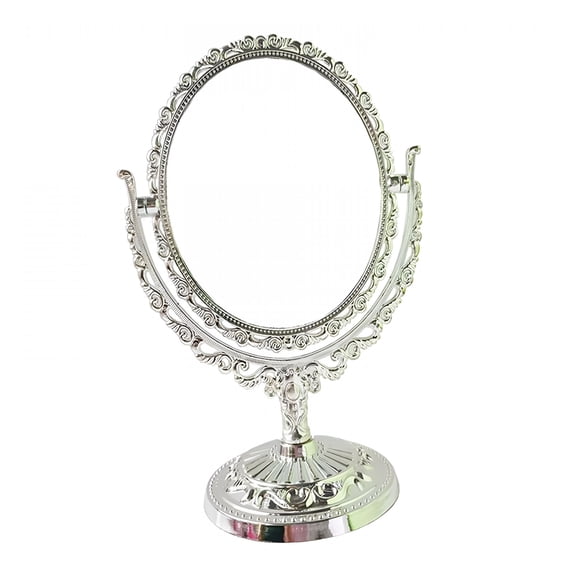 XIBUFE 2026 New Tabletop Makeup Mirror Double Sided Desk Vanity Mirror for Bath Office Hotel for Vanity,Bedroom,Dressing Table,Hotel Room,Bathroom Oval