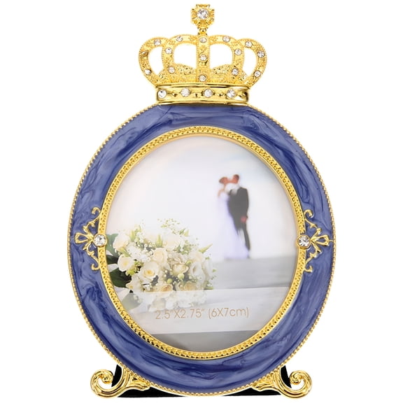 XIBUFE 2026 New Tabletop Photo Frame,Creative Crown Picture Frame,European Style Photo Frame,Desktop Decor for Display,Photo,Desk,Home,Office,Gift