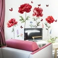 thumbnail image 1 of XIBUFE 2026 New Teen Girl Room Decor Red Floral Wall Stickers Decorative Living Room Bedroom Background Wall Stickers Office Decor for Women for Bedroom,Living Room,Study,Dormitory., 1 of 7
