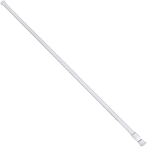 XIBUFE 2026 New Telescopic Curtain Rod,Cabinet Rods Tension Rod Adjustable Plastic Curtain Rod,Extendable,Curtain Tension Rod No Drilling,Easily Adjustable Length (White,60-110)