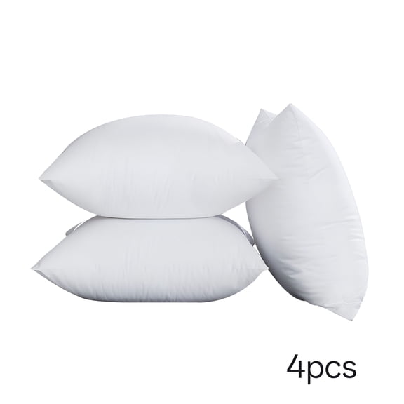 XIBUFE 2026 New Throw Pillows (Set of 4,White) 16 X 16 Inches Down Alternative Pillows for Bed,Sofa,And Couch - Fluffy Decorative Stuffer Pillow for Indoors & Outdoors