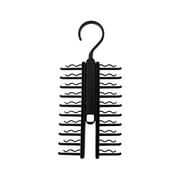XIBUFE 2026 New Tie Rack Tie Belt Storage Hanger Organizer for Men Closet Space Saving Rack with 20 Non-Slip Hooks for Ties Belt Scarf Organize 360 Rotate Hanger Tie Display Holder,1 Piece,Black