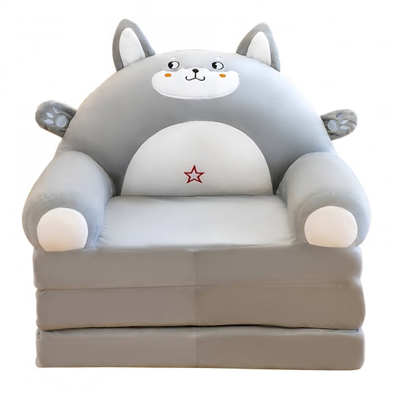 XIBUFE 2026 New Toddler Couches That Fold Out Kids Fold Out Couch Bed Plush Foldable Kids Sofa Backrest Armchair 2 in 1 Foldable Children Flip Open Sofa Bed for Living Room Bedroom