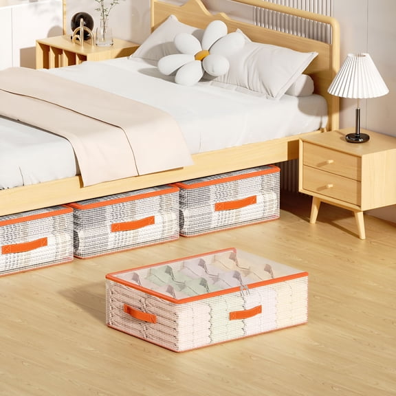 XIBUFE 2026 New Underbed Storage Bags Home Drawer Short Underbed Storage Large Flat Clothes Organizer Storage Boxes for Bedroom,School and Living Room