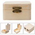 thumbnail image 1 of XIBUFE 2026 New Unfinished Mini Wood Craft Box with Hinged Lid,3" - Perfect for Arts,Crafts,And Personalized Gifts for Crafts,Diy,Jewelry Storage, 1 of 6