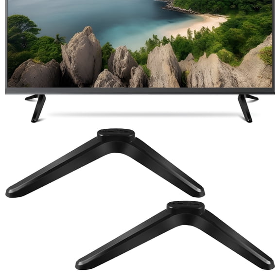 XIBUFE 2026 New Universal Tv Stand for Most 22 to 65 Inch Lcd Flat Screen Tvs,Easy Install Tabletop Tv Stands Base Fit Tvs for Living Room,Bedroom,Office,Gaming