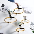 thumbnail image 1 of XIBUFE 2026 New Wall Mounted Gold Glass Floating Shelves Display Ledge Shelves,Bathroom Corner Shelf Simple Home Decor Shelf for Flowers Wall Shelves Decorative, 1 of 6