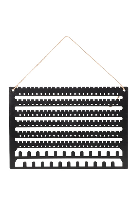 2026 New Wall Mounted Wooden Jewelry Organizer Hanging Earring Holder Necklace and Bracelet Display Rack Earring Storage for Studs and Dangles for Home Decor