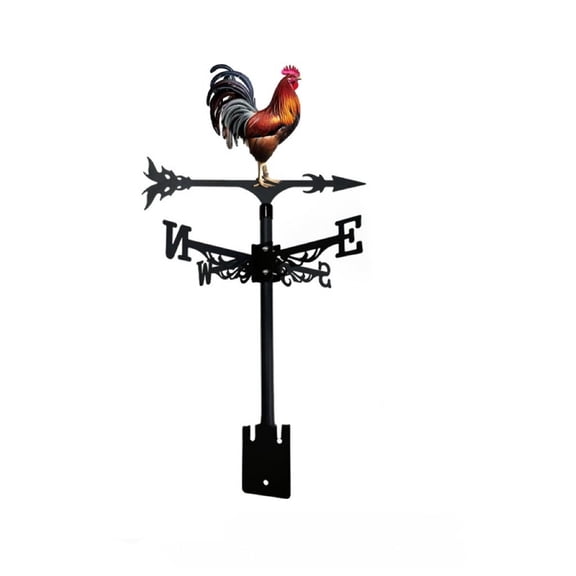 XIBUFE 2026 New Weathercock,Unique Rooster Weather Vane Design Wind Direction Indicator,Long-Lasting Rust-Resistant Iron Material Detailed Craftsmanship with Vivid Sculpture Wind Arrow,Multicolor,23"