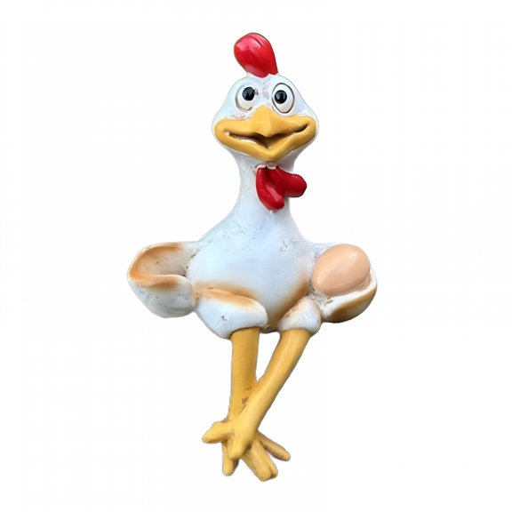 XIBUFE 2026 New White Rooster Statue Holding Egg Table Art Sculpture Resin Figurine Decoration,Rustic Country Kitchen Decor,Farm Animal Table Ornament,For Kitchen,Tabletop,Home,Coffee Shop Decor
