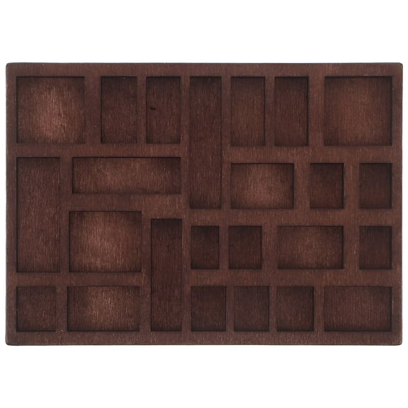 XIBUFE 2026 New Wood Trinket Shelf for Home Decor with Multi-Compartment Wooden Shadow Box Display Shelf Organizer Storage Shadow Box for Mini Figures