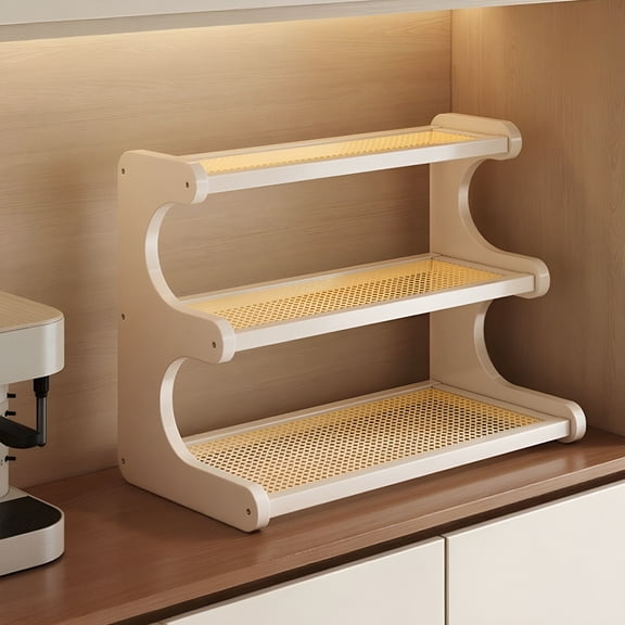 XIBUFE 2026 New Wooden Mug Rack,3-Layer Countertop Organizer for Coffee Cups and Mugs,Display Shelf for Kitchen and Coffee Station,Space Saving Storage Coffee Mug Organizer