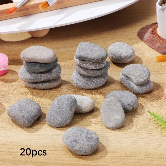 XIBUFE 20Pcs Painting Stone Pebbles Drawing Painted Rocks Diy Pebble Stones Crafts Rocks to Paint