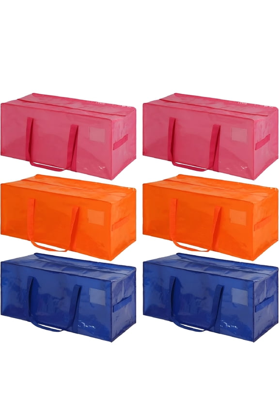 24-Gallon Moving Bags, Heavy Duty Extra Large Moving Bags with Handles, Waterproof Foldable Storage Totes, Clothing Storage Bags, Packing Moving Boxes for College Supplies & Seasonal Storage