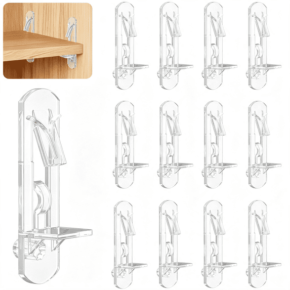 XIBUFE 28 Pcs Clear Plastic Cabinet Shelf Pegs, 5 Mm Cabinet Shelf Pins ...