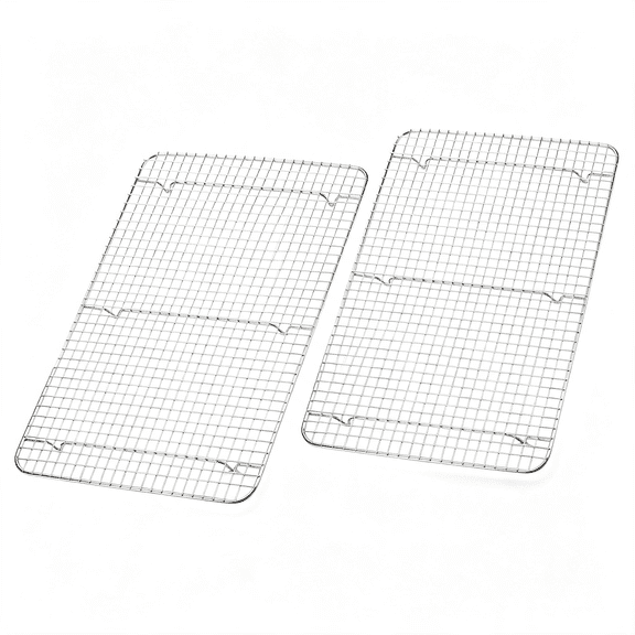 XIBUFE 2Pc Stainless Steel Cooling Rack,11.5X16.5" Large Baking Rack Fits Half Sheet Pans,Oven Safe Wire Rack for Cooking,Roasting,Sturdy Durable Multi-Purpose Baking Stainless Steel Cooling Rack