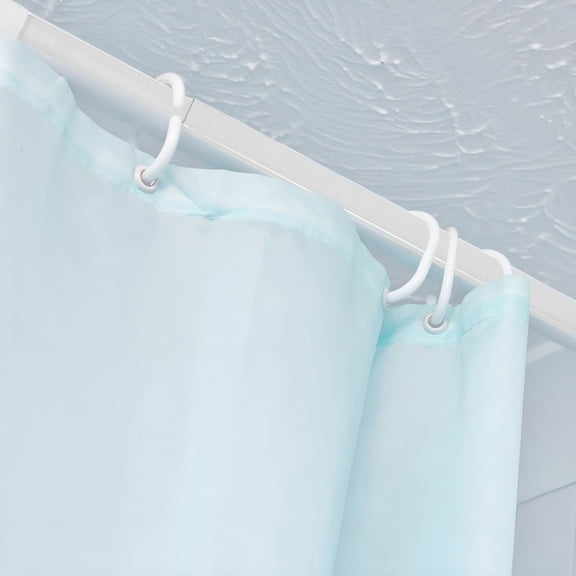 XIBUFE 2Pcs Adjustable Shower Curtain Rods Telescopic Cupboard Bars Extendable Closet Pole Shower Curtain Rail for Bathroom and Window 29.6Cm to 50Cm Shower Pole