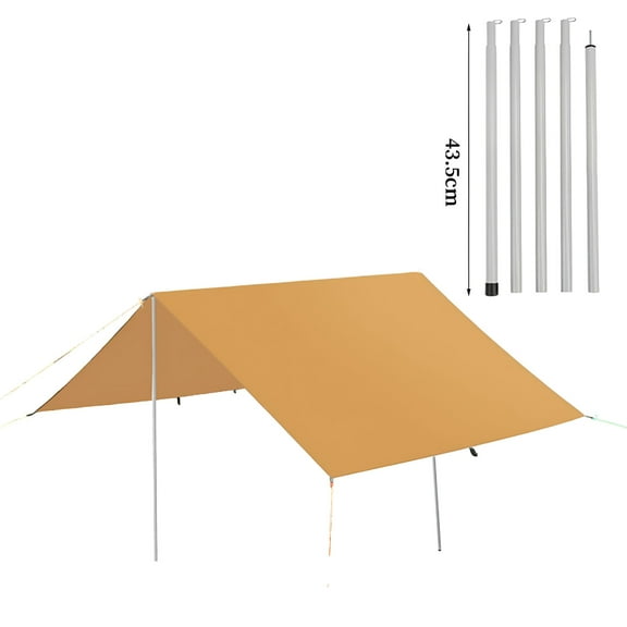XIBUFE 2Pcs Canopy Support Rods, Adjustable Iron Tent Poles for Sun Shelter