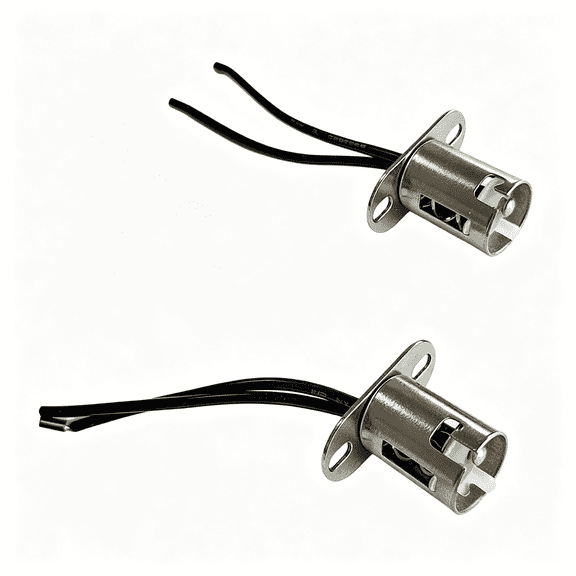 XIBUFE 2Pcs Car Light Bulb Socket, Bay15D Led Bulb Light Lamp Socket Adapter, 1157 Light Bulb Socket Holder with Wire Connector, Automotive Led Bulb Socket for Car Truck (Short Bracket)