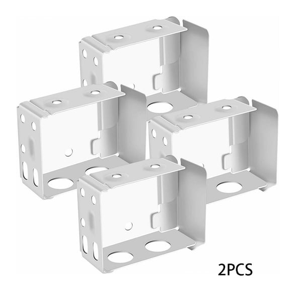 XIBUFE 2Pcs Mini Blind Brackets,Metal Window Blind Brackets,2 Inch White Window Blinds Headrail Holder Bracket for High Profile Blinds