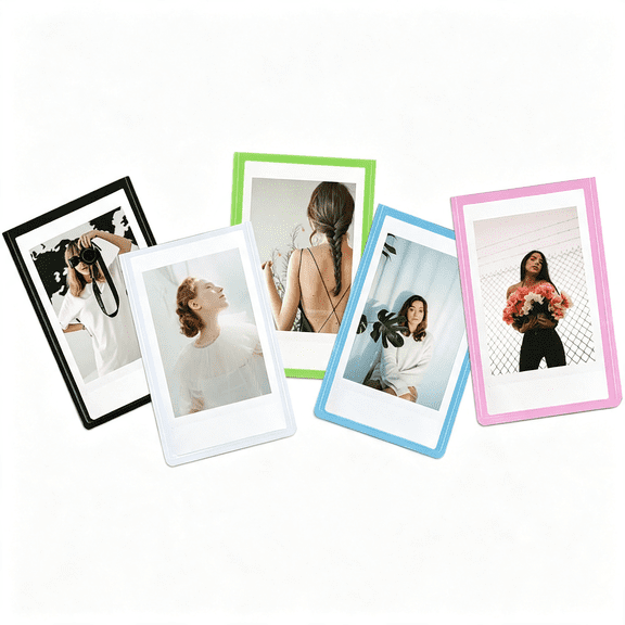 XIBUFE 2X3 Magnetic Photo Frame for Instax Mini Instant Film, Magnet Fridge Picture Frames Small Holder for 8.6Cm*5.4Cm Photos - 5Pack