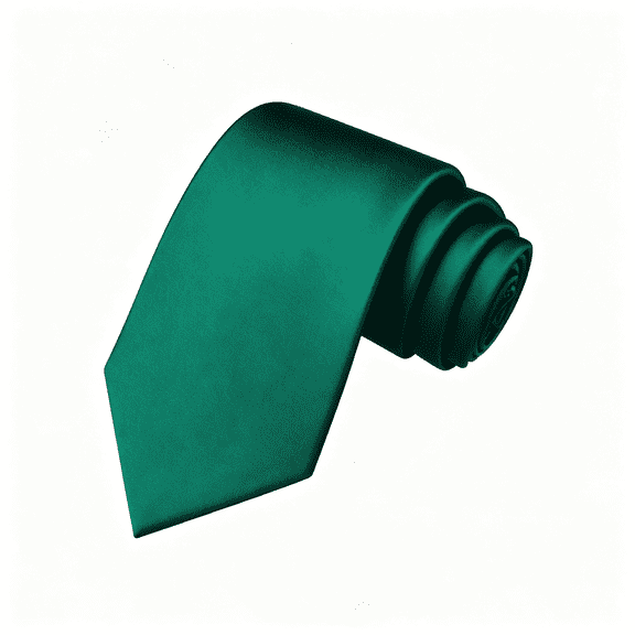 XIBUFE 3.15"8cm Mens Solid Satin Tie Pure Color Necktie for Business and Wedding + Gift Box, Green Tie for Elegant Satin Style