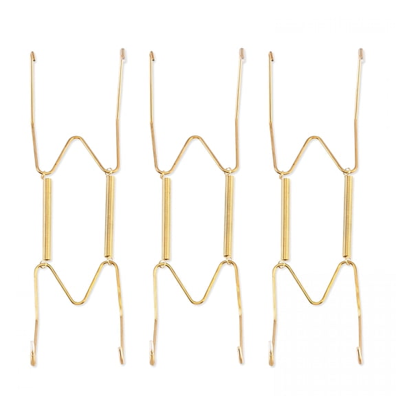 XIBUFE 3 Pack Plate Hangers for Wall,Suitable for 8-10 Inch Art,Stainless Steel Invisible Heavy Duty Wire Holder with Wall Hooks for Displaying Plates,Platters,Dishes