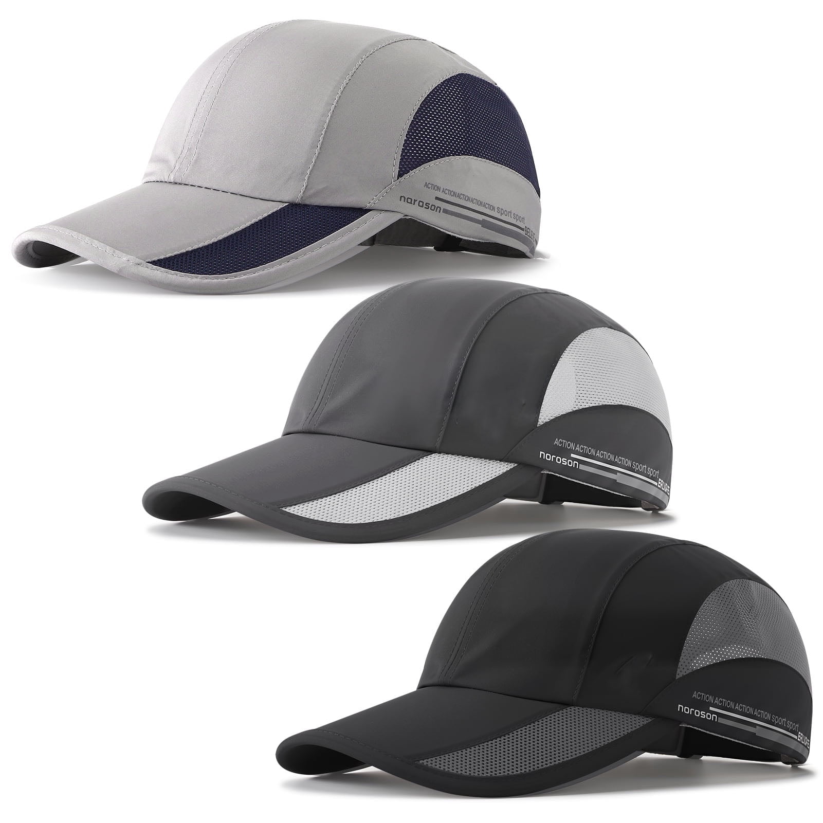 XIBUFE 3 Pack Quick-Dry Baseball Caps with Ventilation Holes ...