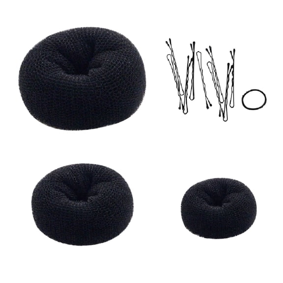 XIBUFE 3 Pieces Hair Donuts Hair Bun Maker Ballet Bun Chignon Updo, Classic hair bun (Large, Medium, Small)
