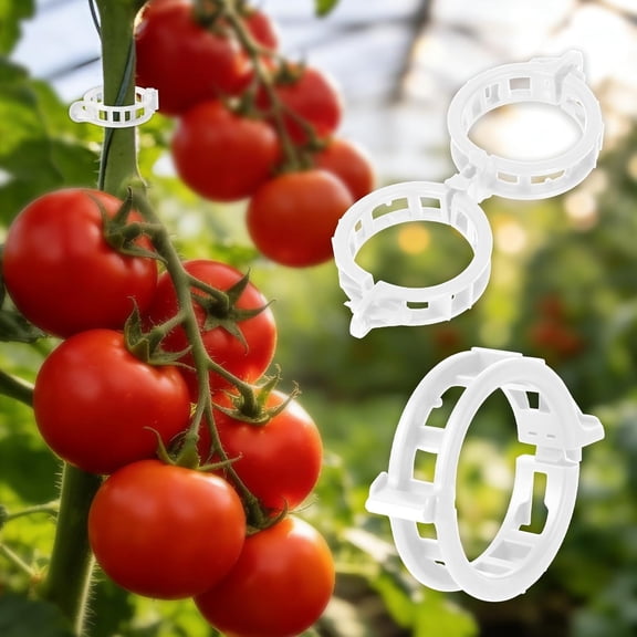 XIBUFE 300 Pcs Tomato Clips Thickened Plant Support Clips Plant Clips for Climbing Plants Plastic Trellis Grape Vine Vegetables