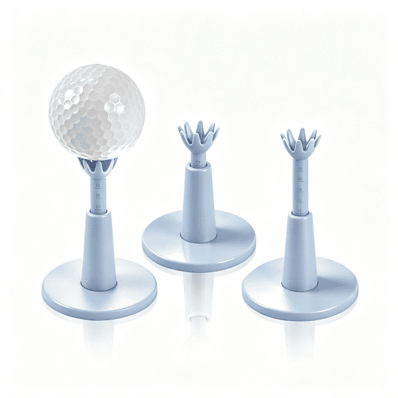 XIBUFE 3Pcs Rotating Height Adjustable Golf Tees for Mats-2.09"To 2.87"Rubber Driving Range Tee for Simulator&Practice,Unbreakable Octopus Holder with Clear Height Markings