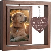 XIBUFE 4 6 Pet Memorial Photo Frame   Keepsake Remembrance Gift for Loss of Dog Or Cat   No Longer By My Side But Forever in My Heart   Loving Memory Picture Frame for Pets