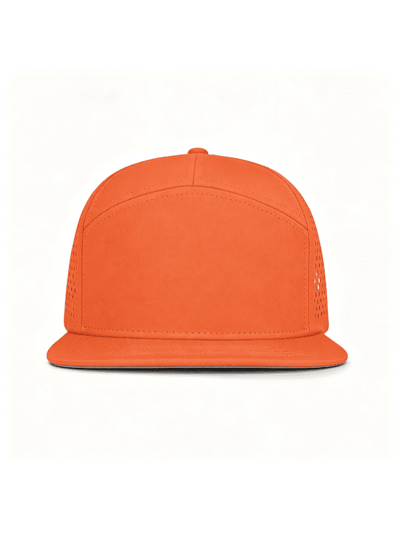 4 Inclusive Sizes Flat Bill Performance Trucker Hat Men Women, 7 Panel Snapback Running, Classic Hat