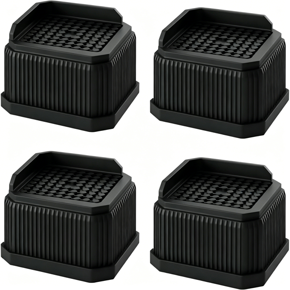 XIBUFE 4 Pack Stackable Treadmill Incline Riser Blocks,Height Lift for Leveling & Uphill Training,Heavy Duty Support up to 4000 lbs,for Gym and Home Use