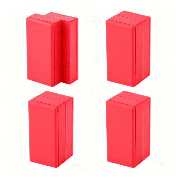 XIBUFE 4 Pairs Red Flag Weights for Wind, Heavy Duty Magnetic Weights for Bottom of Garden, Anti-Wind Magnets for Stopping Outdoor American Flag Curtain Tangles
