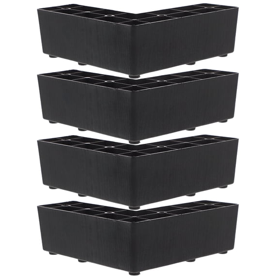 XIBUFE 4 Pcs Heavy Duty Furniture Risers, L-Shaped Sofa Legs Bed Raisers, Plastic Bed Support for Under Storage Space