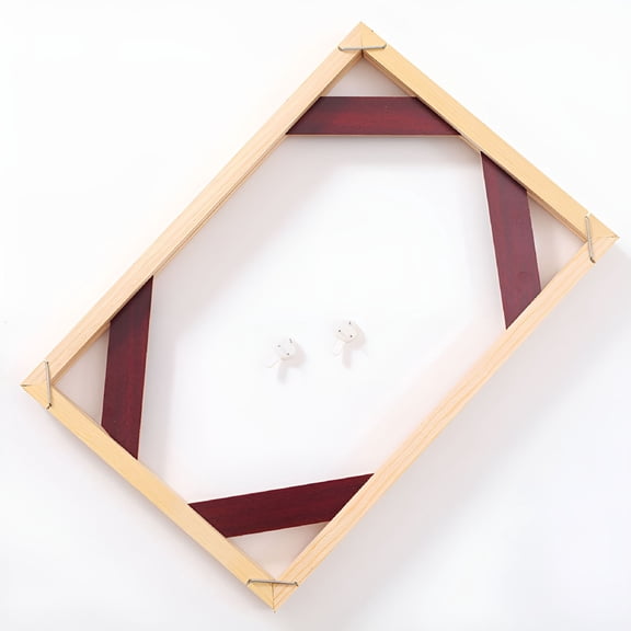 XIBUFE 40x50cm DIY Wooden Canvas Frame, Eco-Friendly Stretcher Bars for Artwork, 3cm Wide Gallery Picture Frame Kit for Home, Office, Studio, Easy Assembly
