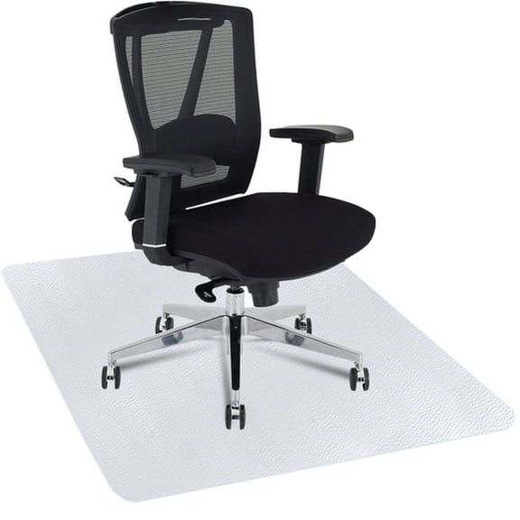 XIBUFE 46x60 Clear Office Chair Mat for Hardwood Floors, 1.5mm PVC Plastic Floor Protector, Non-Slip Desk Mat for Home Office Workspace, Hardwood Laminate Ceramic