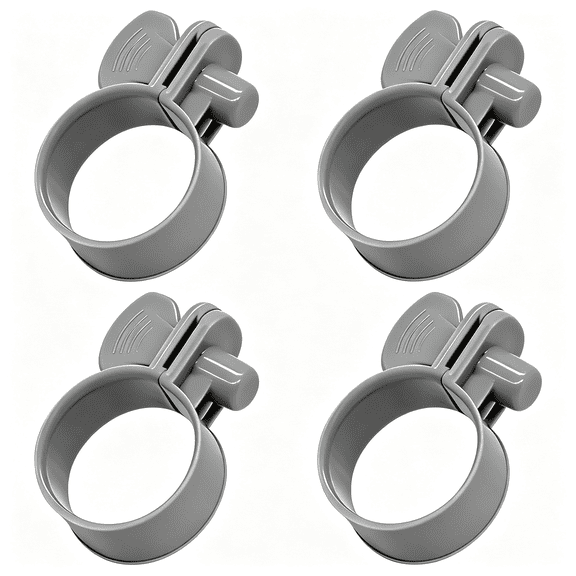 XIBUFE 4Pcs 1 1/4"" Plastic Hose Clamps Secure Your Pool Connections Compatible with & Plastic Hose Clamp for Leak-Proof Seal, Essential Pool Parts & Ground Clamp