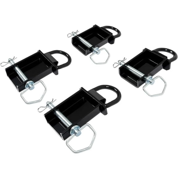 XIBUFE 4Pcs D-Ring Stake Pocket Removable D-Ring Stake Pocket 12000 lbs Trailer Flat Bed Steel for Truck Trailer Cargo Tie Down Hardware Accessory