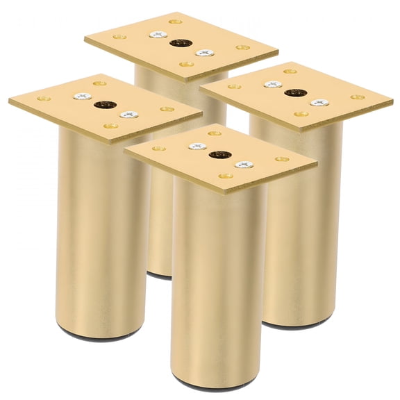 XIBUFE 4Pcs Golden Adjustable Furniture Legs for Coffee Table Dresser Bed Sturdy Support
