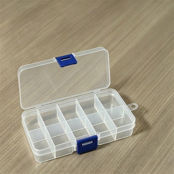 XIBUFE 4Pcs Plastic Organizer Boxes with 40 Grids Stackable Jewelry Craft Storage Case Waterproof Hardware Parts Holder for Beads Nails and Fishing Tackle Portable Diy Hobbyist Gift