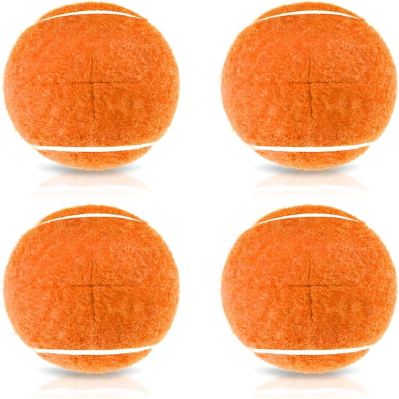 XIBUFE 4Pcs Walker Precut Tennis Balls for Walkers Pre Cut Walker Glide Balls for Chairs Desks Furniture Legs and Floor Protection Heavy Duty Long Lasting Felt Pad Glide Coverings(Orange)