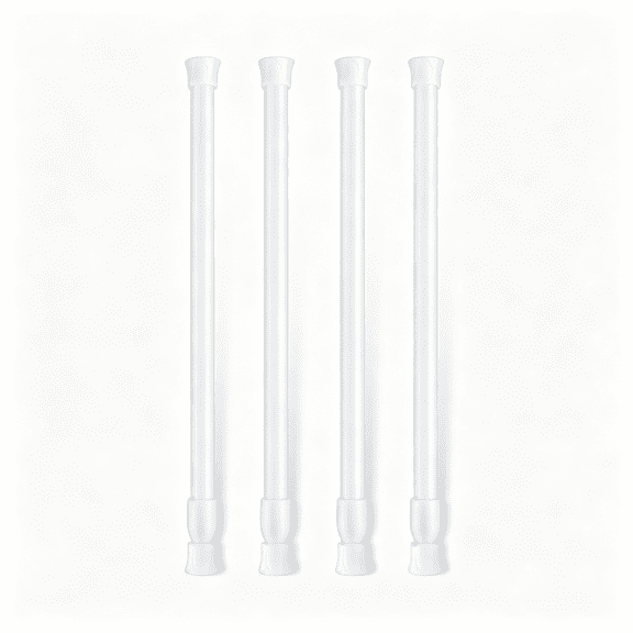 XIBUFE 4pcs Window Security Bars, 11.8-17.72 Inch Adjustable Sliding Door Security Lock Bar Fixed Window Guard Door Security Devices for Children Safety Patio Door (White)