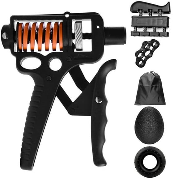 XIBUFE 5-Piece Hand Trainer Set - Adjustable Resistance Grip Strengthener with Finger Exerciser,Portable Hand Strength Set for Men/Women,Gym & Home Use