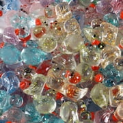 XIBUFE 50 Pcs Glitter Mini Resin Ducks,Colorful Tiny Small Ducks Figures to Hide,Little Plastic Animals Bulk for Miniature Landscape Aquarium Potted Dollhouse Fairy Garden Accessories Decorations