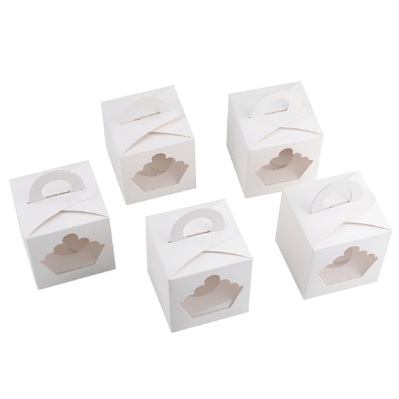XIBUFE 5Pcs Delicate Single Hole Cupcake Boxes - Perfect for Individual Cake Storage and Transportation Single Cupcake Container