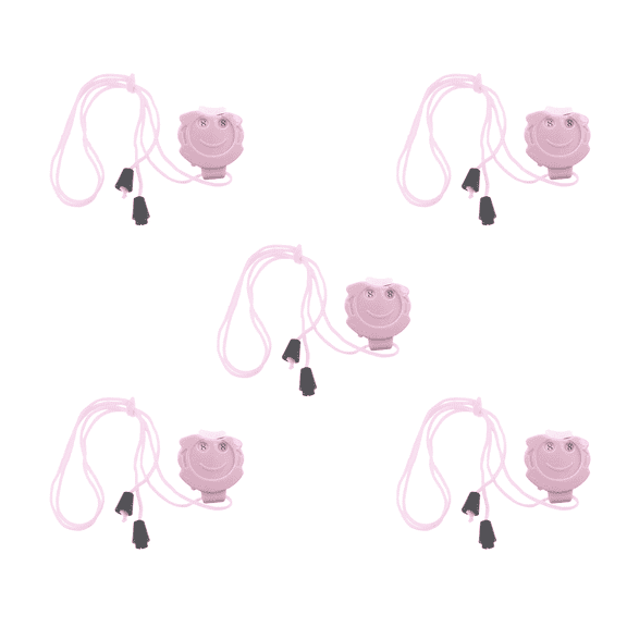 XIBUFE 5Pcs Knitting Row Counter, Cute Cartoon Stitch Tally Tool with Adjustable Cord, Durable Plastic Stitch Counter for Crochet, Weaving, and Crafts, Pink