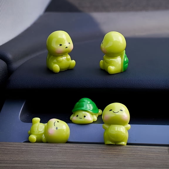 XIBUFE 5Pcs Tortoise Car Dashboard Decorations,Mini Turtle Cute Car Decor Rear View Mirror Ornament Interior Accessories